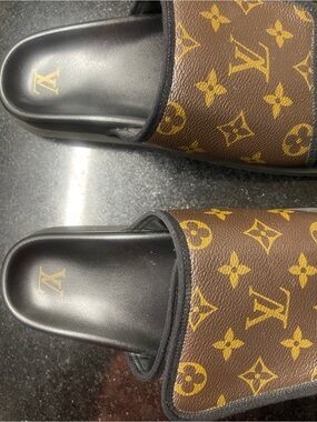 Louis Vuitton Miami Mules Brown & Gold Monogram Slide Sandals